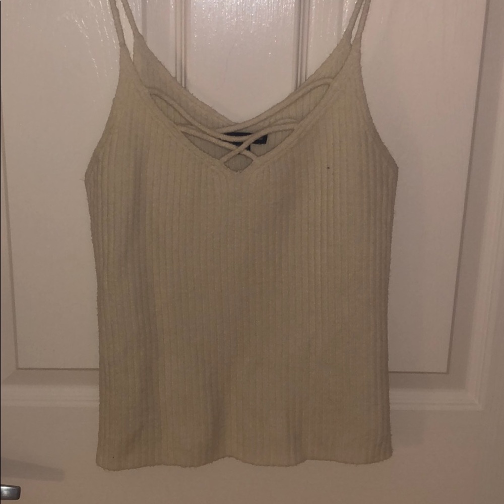 American Eagle white knit top